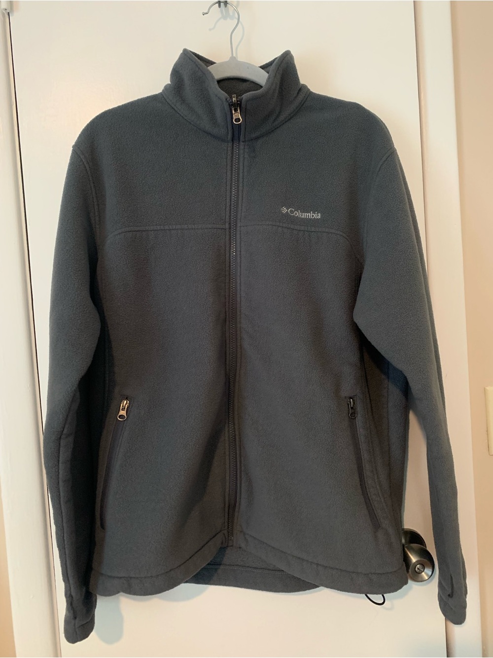 Men’s Columbia Interchange Gray Full Zip Fleece Jacket Outdoor Outerwear Large L
